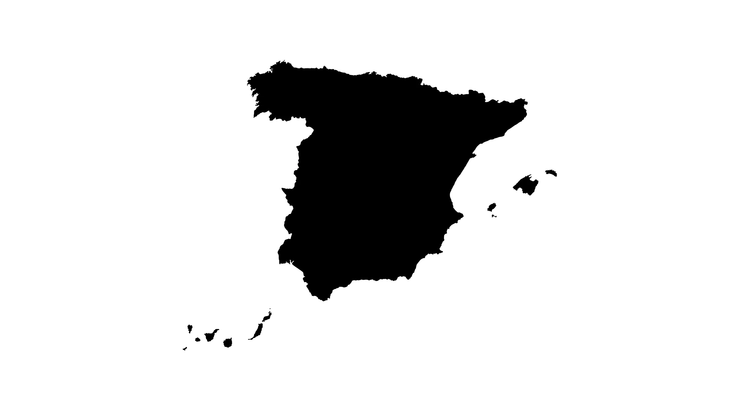 Silueta del mapa de España