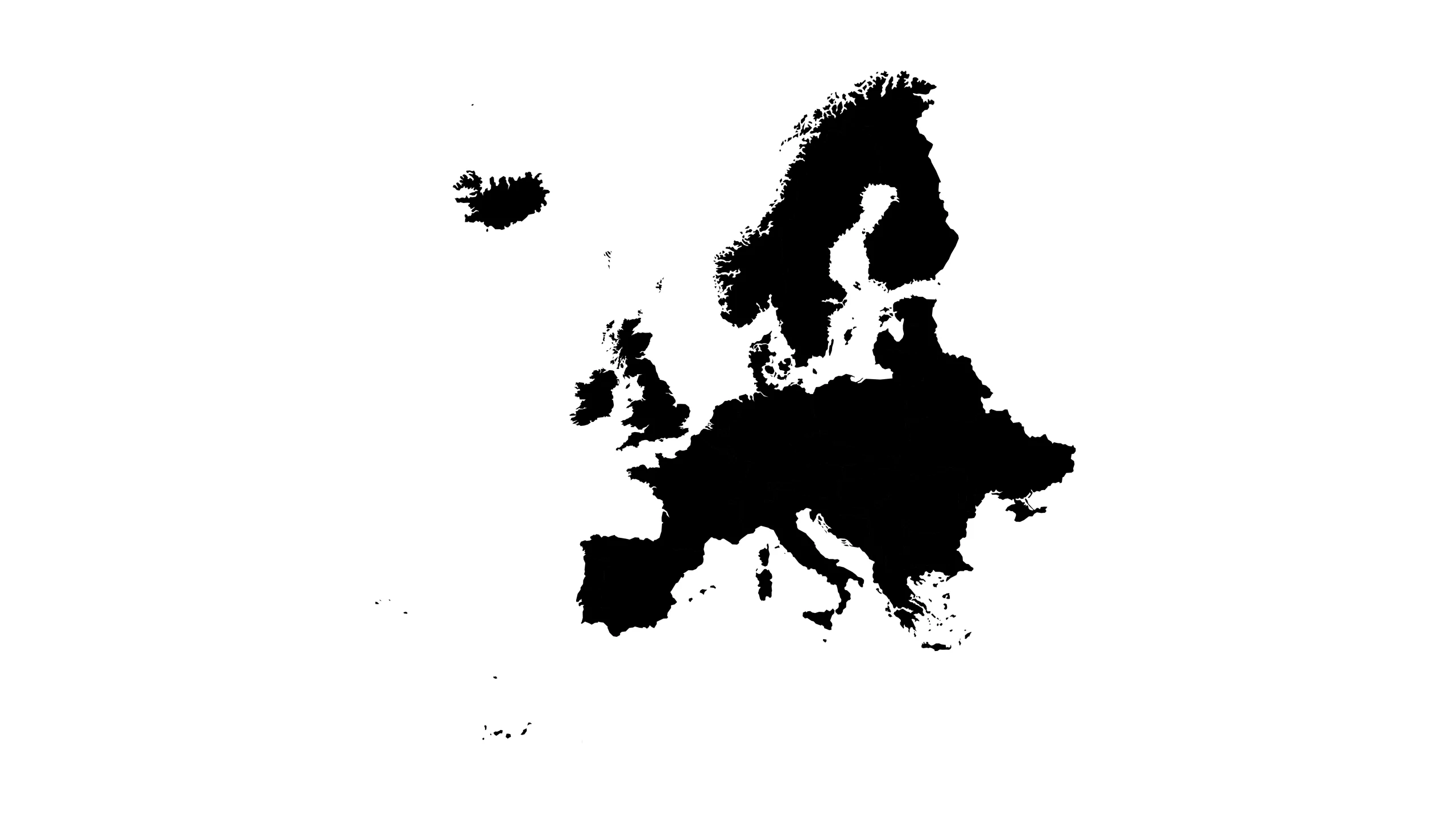 Silueta del mapa de Europa