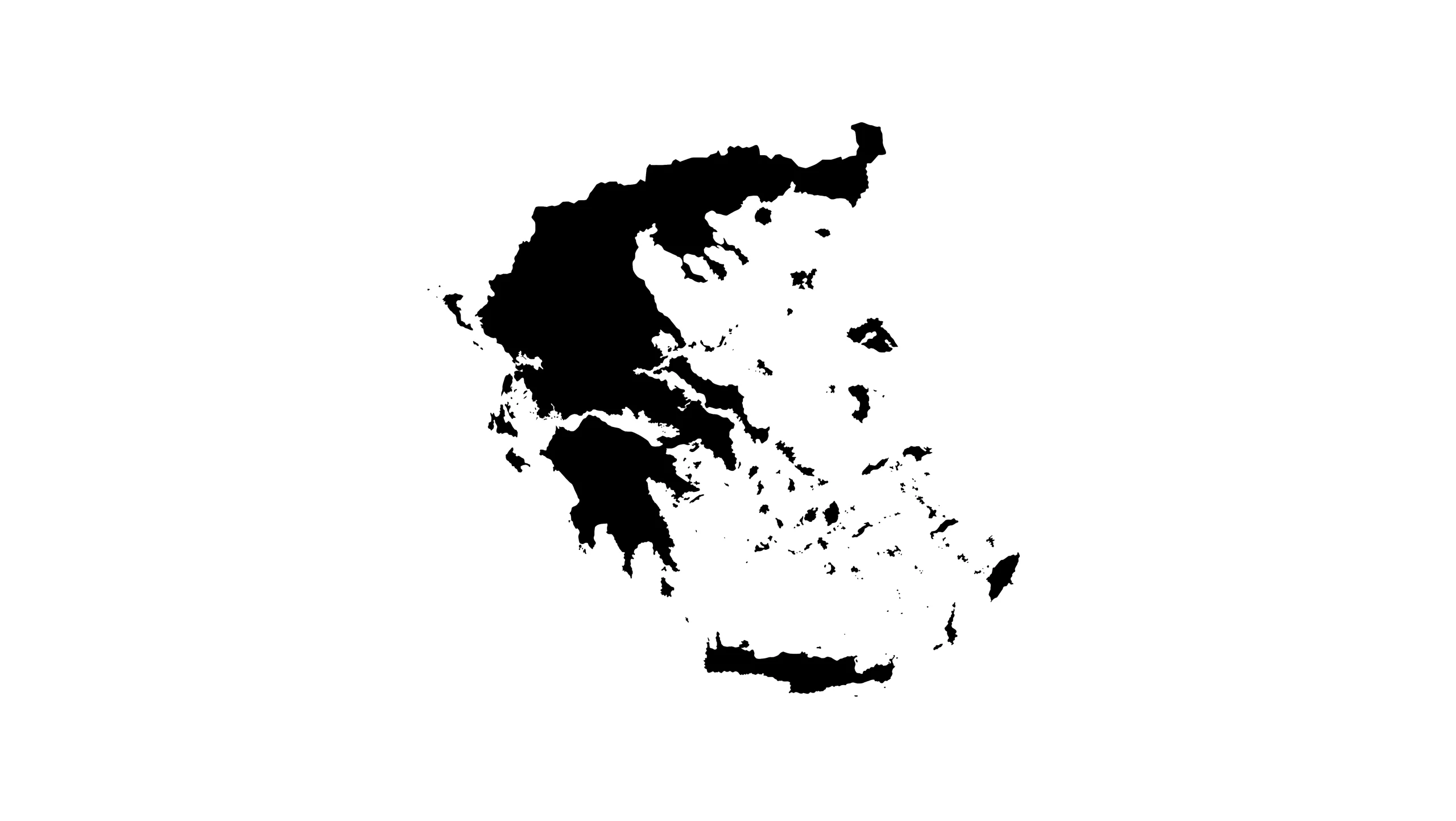 Silueta del mapa de Grecia